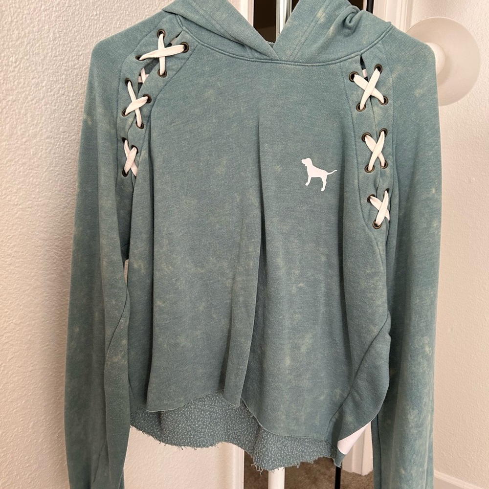 PINK brand blueish colored hoodie